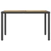 vidaXL Tavolo da giardino nero e marrone 123x60x74 cm in Anteprima dell’immagine prodotto 1