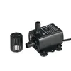 A black mini DC water pump with a separate filter attachment, shown on a white background. Podgląd zdjęcia produktu