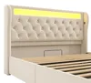Postel s čalúnením, rozmery 140x190 cm, s LED osvetlením, Náhľad obrázku produktu 15