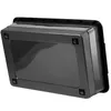 A black plastic storage box with a transparent window, shown from a side angle. Anteprima dell’immagine prodotto
