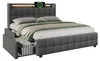 Gestoffeerd bed 160x200 cm met LED-verlichting, 2 Productafbeelding-voorbeeld 7
