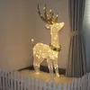 LED-Weihnachtsrentier 1,2 m, weiß-gold, warmweiß, Innen/Außen Anteprima dell’immagine prodotto
