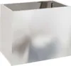A rectangular, brushed stainless steel planter box is shown from a slightly elevated front-side angle against a white background. Anteprima dell’immagine prodotto