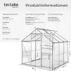 tectake® Gewächshaus 5,85 m³ 185 x 190 x 195 cm Produktbild-Vorschau 5
