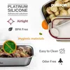 A marketing image showcasing a food container with various features highlighted. Anteprima dell’immagine prodotto