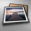 Gerahmtes Poster - Schwarzer Rahmen - Fußgängerbrücke See Produktbild-Vorschau 3