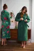 Pip Studio Good Evening Bademantel Grün Green M Produktbild-Vorschau 4