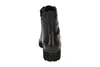 A black leather boot is shown from the back against a white background. Produktbild-Vorschau