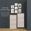 Furni24 Metall Schuhschrank Grau schmal – Schuhkipper mit 3 Produktbild-Vorschau 3