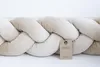 Geflochtene Bettschlange aus VELOURS SAMT Beige Produktbild-Vorschau