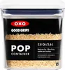 A clear, front-facing shot of an OXO Good Grips POP container filled with rice. Náhled obrázku produktu