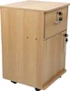 A wooden filing cabinet with two drawers and wheels. Anteprima dell’immagine prodotto