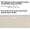 A close-up of a beige fabric with a measurement indicator and text describing its properties. Produktbild-Vorschau