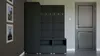 A modern hallway with a dark gray furniture set and a matching door. Produktbild-Vorschau