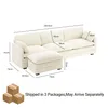 Divano ad angolo BEALIFE 240x76x91 cm con pouf | Divano a 3 Anteprima dell’immagine prodotto 4