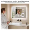S'AFIELINA Specchio da bagno a LED 80 x 60 cm specchio da Anteprima dell’immagine prodotto 3