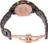 The back of a watch with a metal band and rose gold accents. Produktbild-Vorschau