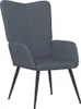 vidaXL Poltrona relax con sgabello in velluto grigio scuro Anteprima dell’immagine prodotto 6