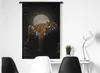 MuchoWow® Wandteppich Wandbehang Tiger - Mond - Sterne Produktbild-Vorschau 4