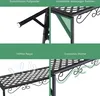 Collage of four close-up images showing details of a black metal plant stand. Produktbild-Vorschau