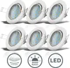 6x LED vestavné bodové svítidlo otočné bílé GU10 stropní Náhled obrázku produktu 3