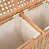 kôš na bielizeň vidaXL 87,5x46x67 cm z masívneho orechového Náhľad obrázku produktu 4