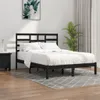 vidaXL Lit en bois massif noir 140x190 cm Voir les images du produit 2