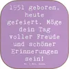 Mr. & Mrs. Panda Tischschoner Spruch 1951 Geburtstag - Produktbild-Vorschau 1