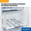 Close-up of transparent freezer drawers inside a refrigerator. Produktbild-Vorschau