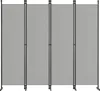 XMTECH Paravent Raumteiler 4-teilig 200x180 cm světle šedá Náhled obrázku produktu 1