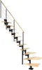 Pertura Mittelholmtreppe Hera Buche Anthrazit 1/4 gewendelt Produktbild-Vorschau 1