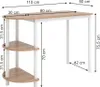 Küchentisch Vicco Freetown Goldkraft Eiche/Weiß 110 x 50 cm Produktbild-Vorschau 3