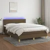 vidaXL Boxspringbett mit Matratze & LED Dunkelbraun 140x190 Produktbild-Vorschau 2