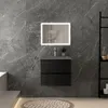 60 cm Badmöbel-Set Unterschrank mit Dunkelgrau Mineralguss Produktbild-Vorschau 4