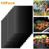 10Pcs BBQ Grillmatte aus Teflon Antihaft Grillmatten zum Produktbild-Vorschau 1