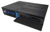 A black GigaBlue UHD Quad 4K Pro SAT-Receiver with a blue illuminated 'TEAM BLUE' logo and a front panel with an open compartment. Produktbild-Vorschau