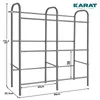 A gray metal bottle crate stand with dimensions indicated. Podgląd zdjęcia produktu