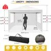 Pavillon, 3x3m Pop Up Pavillon pliant, Pavillon pointu avec Voir les images du produit 2
