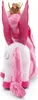 A plush toy unicorn seen from the back, wearing a crown and a pink cape. Produktbild-Vorschau