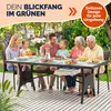 CASARIA® Polyrattan Gartentisch 190x90x74cm mit Ablage Glas Produktbild-Vorschau 7