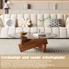 Couchtisch aus gehärtetem Glas & Massivholz, Ø80cm Produktbild-Vorschau 10