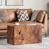 vidaXL Hocker 2 Stk. Braun 40x40x45 cm Massivholz Teak Produktbild-Vorschau 1