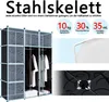 Armoire à vêtements noire Système d'étagères DIY en Voir les images du produit 3