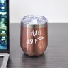 Roségouden wijnglas van roestvrij staal, cadeau voor een Productafbeelding-voorbeeld 4