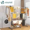 VOUNOT® 4 Ebenen Wäscheständer Ausziehbar, 190x64x170cm Produktbild-Vorschau 2