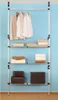 Teleskop-Garderobe mit Stangen und Regal Aluminium , Produktbild-Vorschau 4