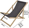 WOODOK Liegestuhl Klappbar Holz - Strandstuhl aus Produktbild-Vorschau 2