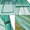 Collage of close-up shots of a green greenhouse, showing details of its construction and features. Produktbild-Vorschau