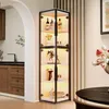 170 cm hohe, schmale vitrine mit fünf Einlegeböden und Produktbild-Vorschau 3