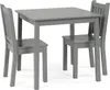 Set da tavolo per bambini in legno, grigio, 2 sedie, tavolo Anteprima dell’immagine prodotto 1